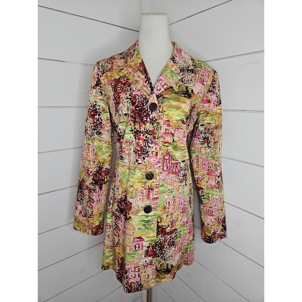 Dandy by Andi M Size 10 Multicolor Cotton Car Jacket. Everyday jacket.